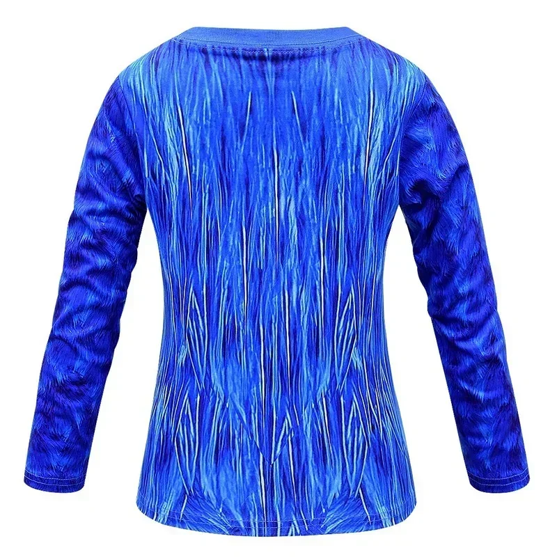 สีฟ้าอะนิเมะเครื่องแต่งกายเด็กเกมกางเกงสูทฮาโลวีนเครื่องแต่งกายสําหรับเด็กคอสเพลย์สูท