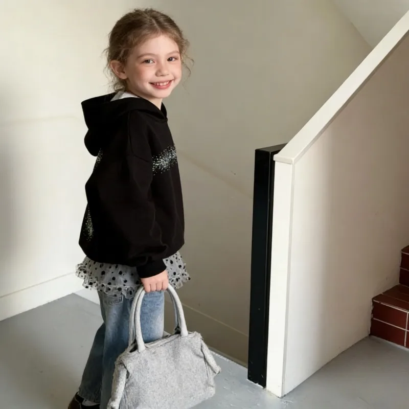 

Girls Pants 2026 Spring New Korean Version Casual Fashion Western-style Wide Leg Pants for Daily Versatility Wear