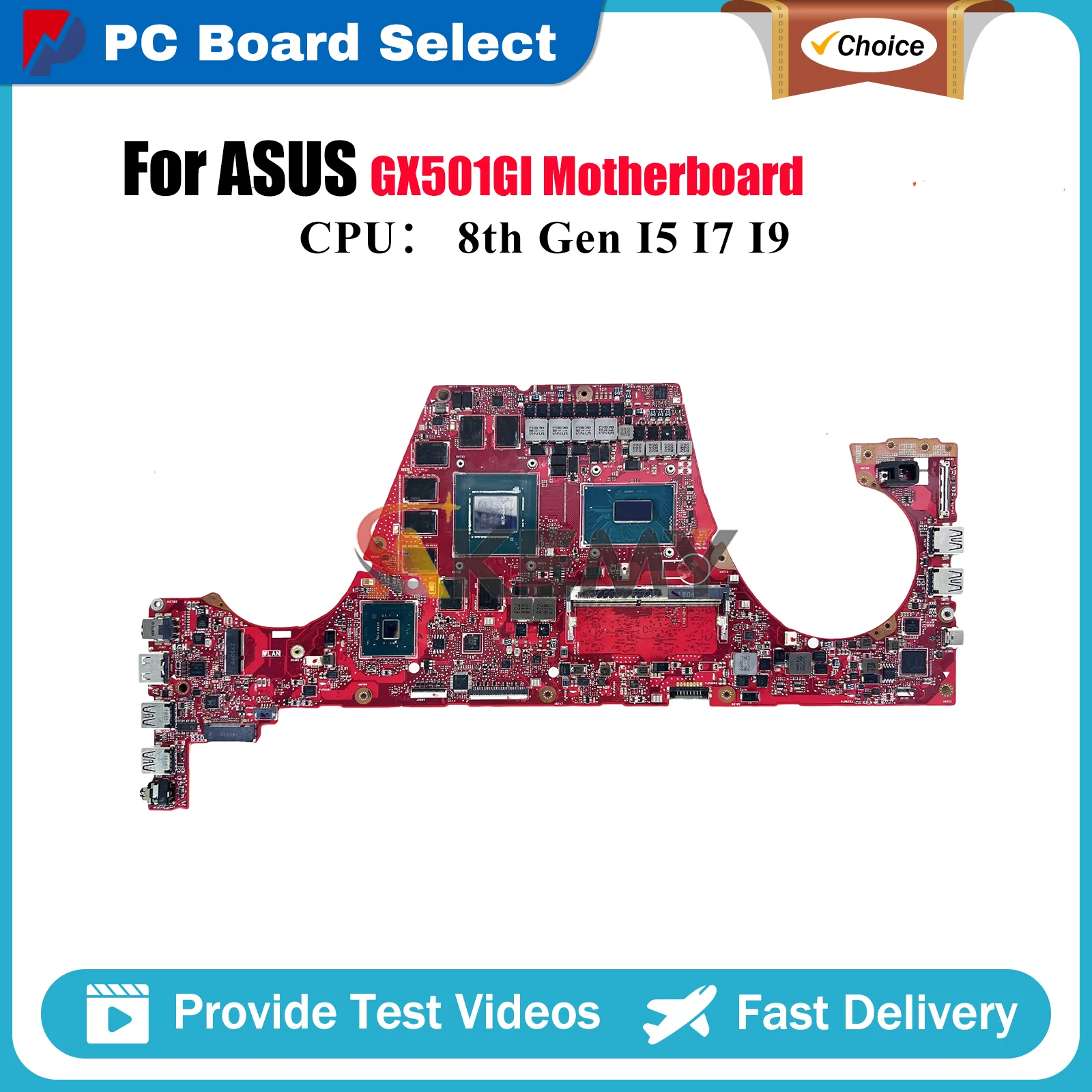 

GX501GI Материнская плата для ноутбука ASUS ROG Zephyrus GX501GI GX501G Материнская плата для ноутбука с процессором I5 I7 I9 100% тестирование ОК быстрая доставка