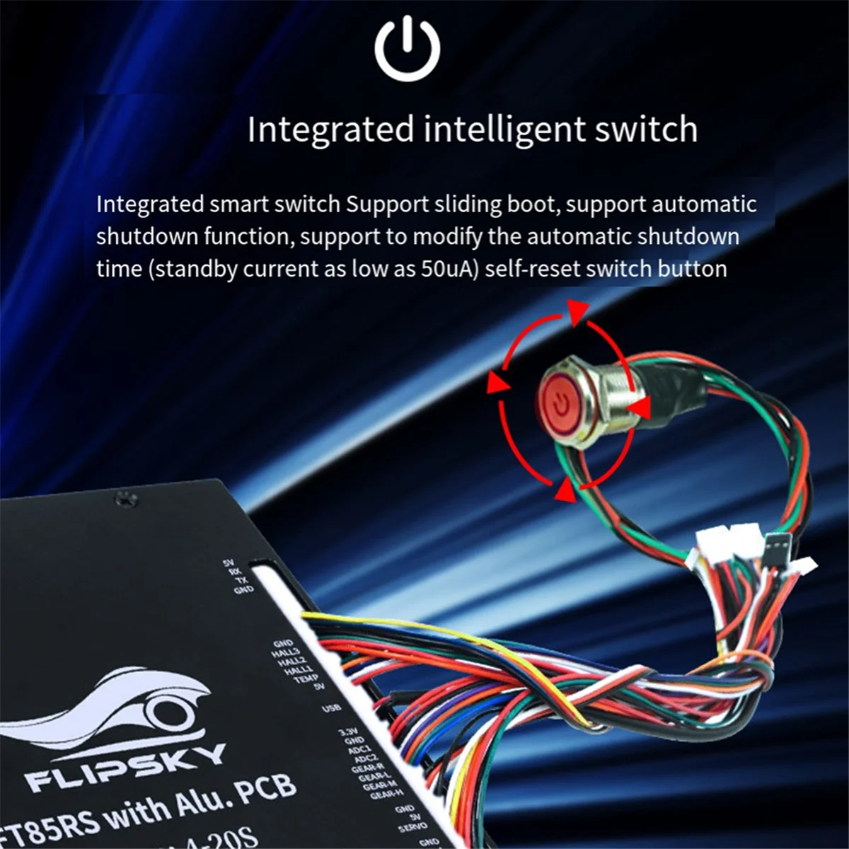 

Новый FLIPSKY FT85RS ESC 550A с водяным охлаждением ESC NON-VESC для электронного боевого робота, доски для серфинга, робота AGV