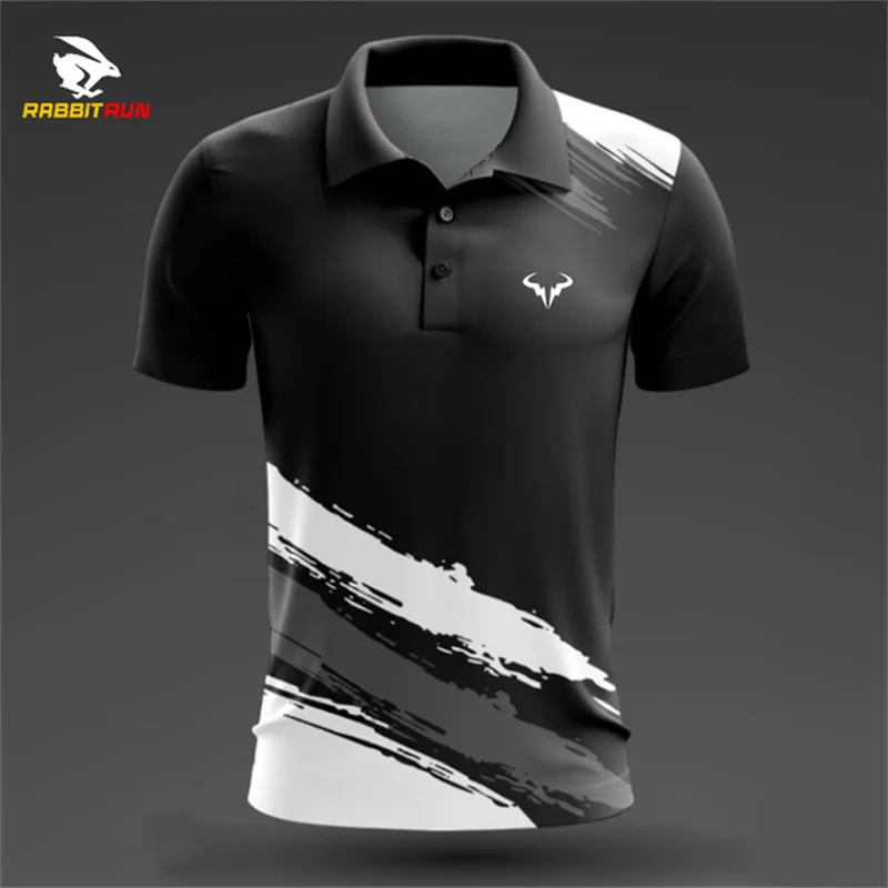 Breathable and Quick Drying Badminton Tennis Lapel Sports Short Sleeve Golf Jersey Summer Fashion Sports Casual Men\'s Polo Shirt