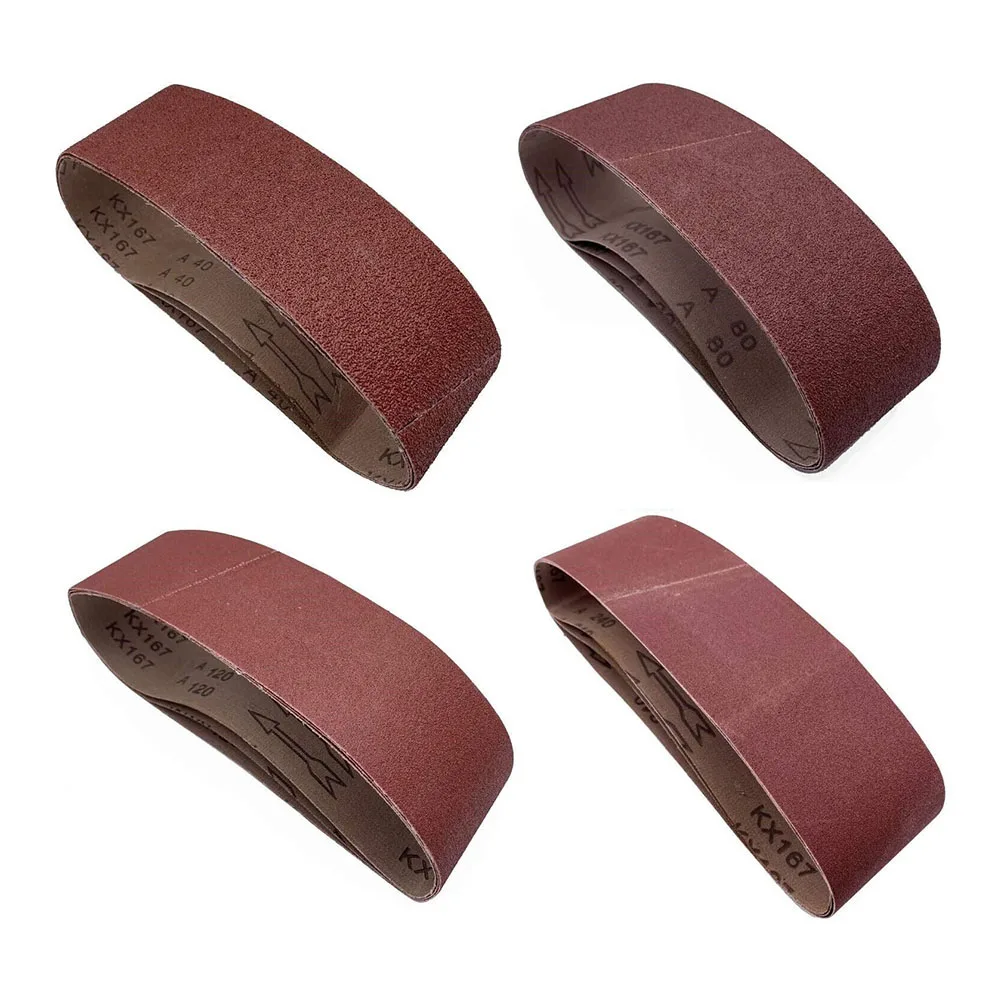 24Pcs 75 X 533mm Abrasive Belt Sanding Band Sander Belt Attachment Grinder Polisher Power Tool For Wood Soft Metal Polishing