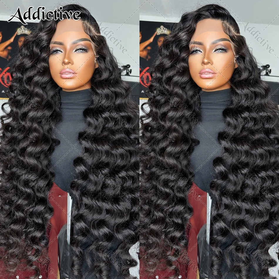 30 40 Zoll lose Welle 13x4 13x6 HD Lace Frontal Perücke 180 % Rohes Haar brasilianische tiefe Welle lockige Perücken Echthaar vorgezupft für Frauen