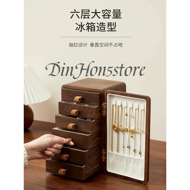 Suzhou Embroidery Ornament Storage Box Multi-Grid Earring Jewelry Organizer Table Screen Style DIY Handmade Craft Decoration