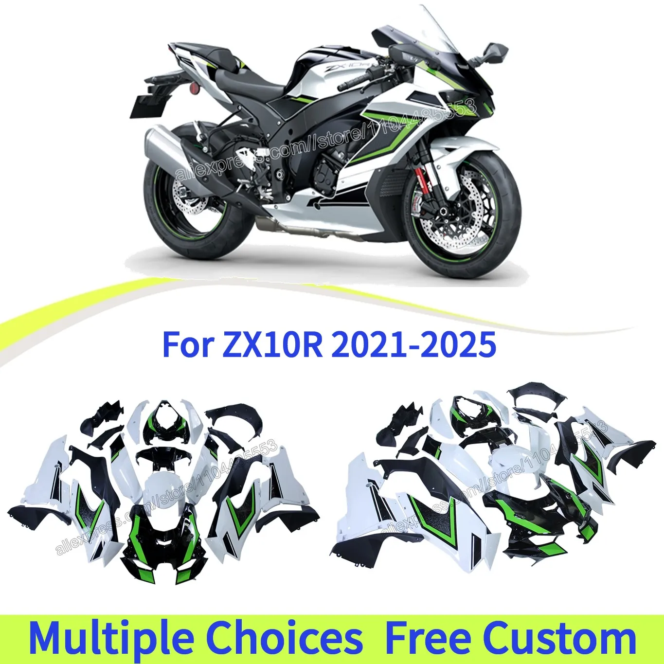 

ABS Injection Fairing Kit for KAWASAKI ZX-10RR 2021 2022 2023 2024 2025 Sportbike Fairings ZX10RR 2021-2025 ZX 10R