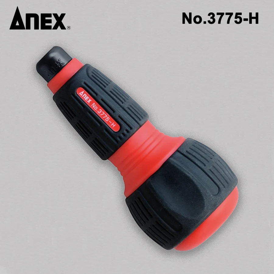 ANEX Screwdriver Handle 1/4\'\' Adapter Non-slip Screwdriver Bit Holder for Furniture Repair Made in Japan NO.3775-H