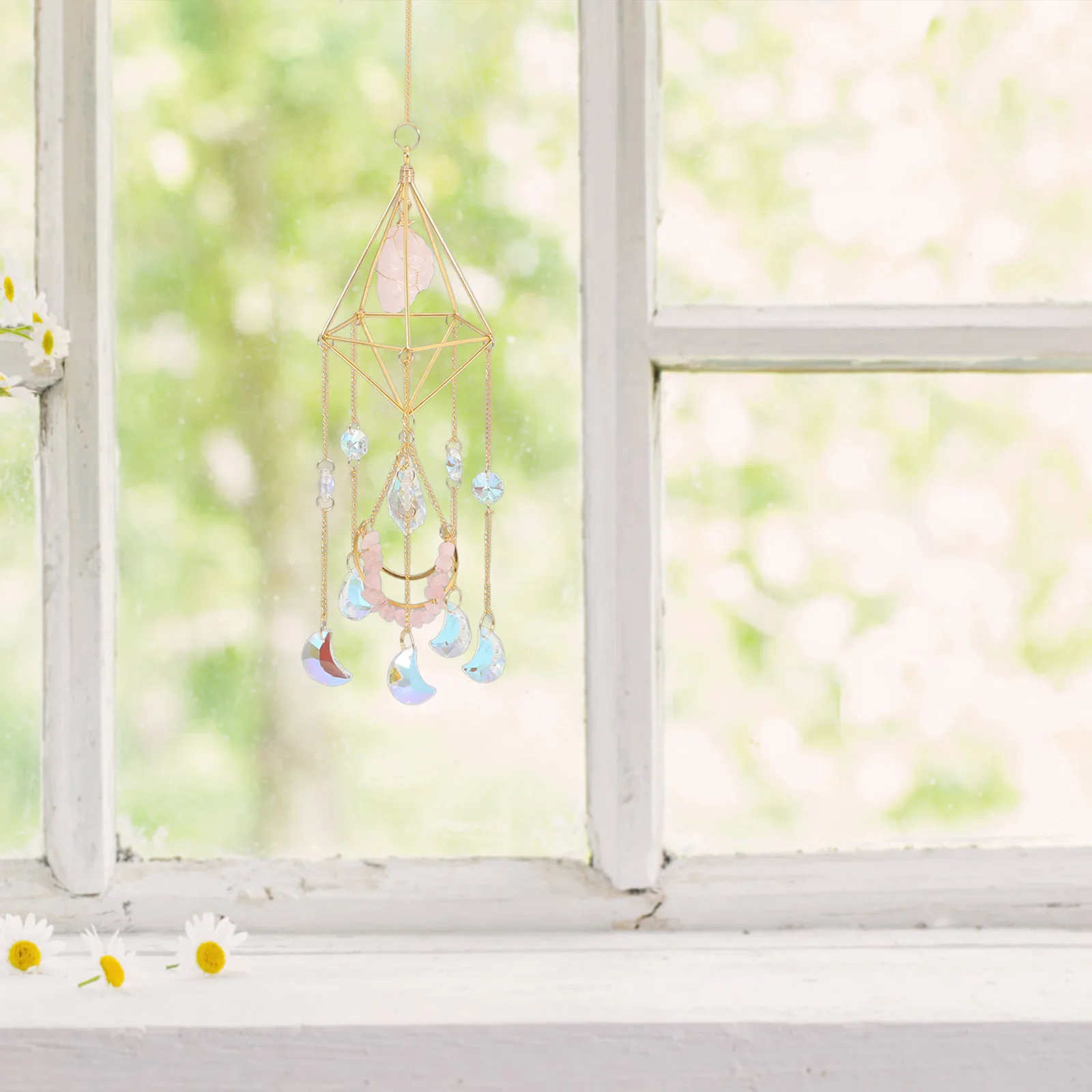 

Colorful Crystal Window Pendant Sun Catcher Ornament Indoor Wind Chime Hanging Decoration For Outdoor