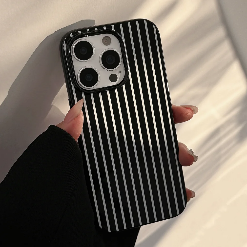 Retro Black White Lines With Z - Phone Cases Zebra review and price