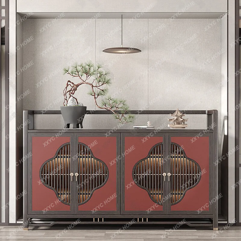 Y Solid wood porch cabinet light luxury decorative cabinet simple living room side cabinet