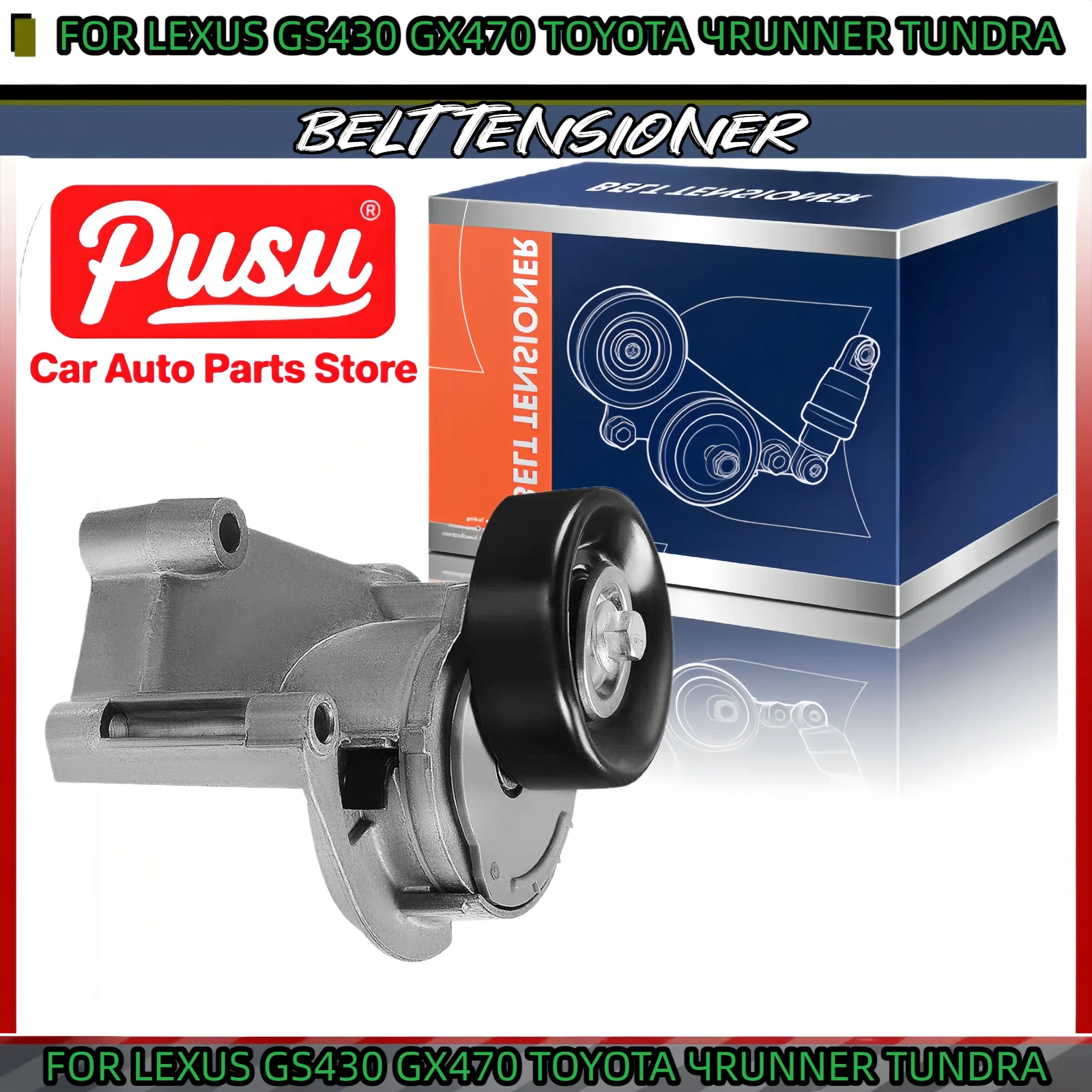 

Belt Tensioner Assy for Toyota 4Runner Tundra Lexus GX470 LX470 LS430 166200W100