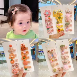 Korean New Kawaii New Hairpin for Baby Girl Floral Tie Bow Fruit Hair Clip Children Headwear Girls Kids Hair Accessories