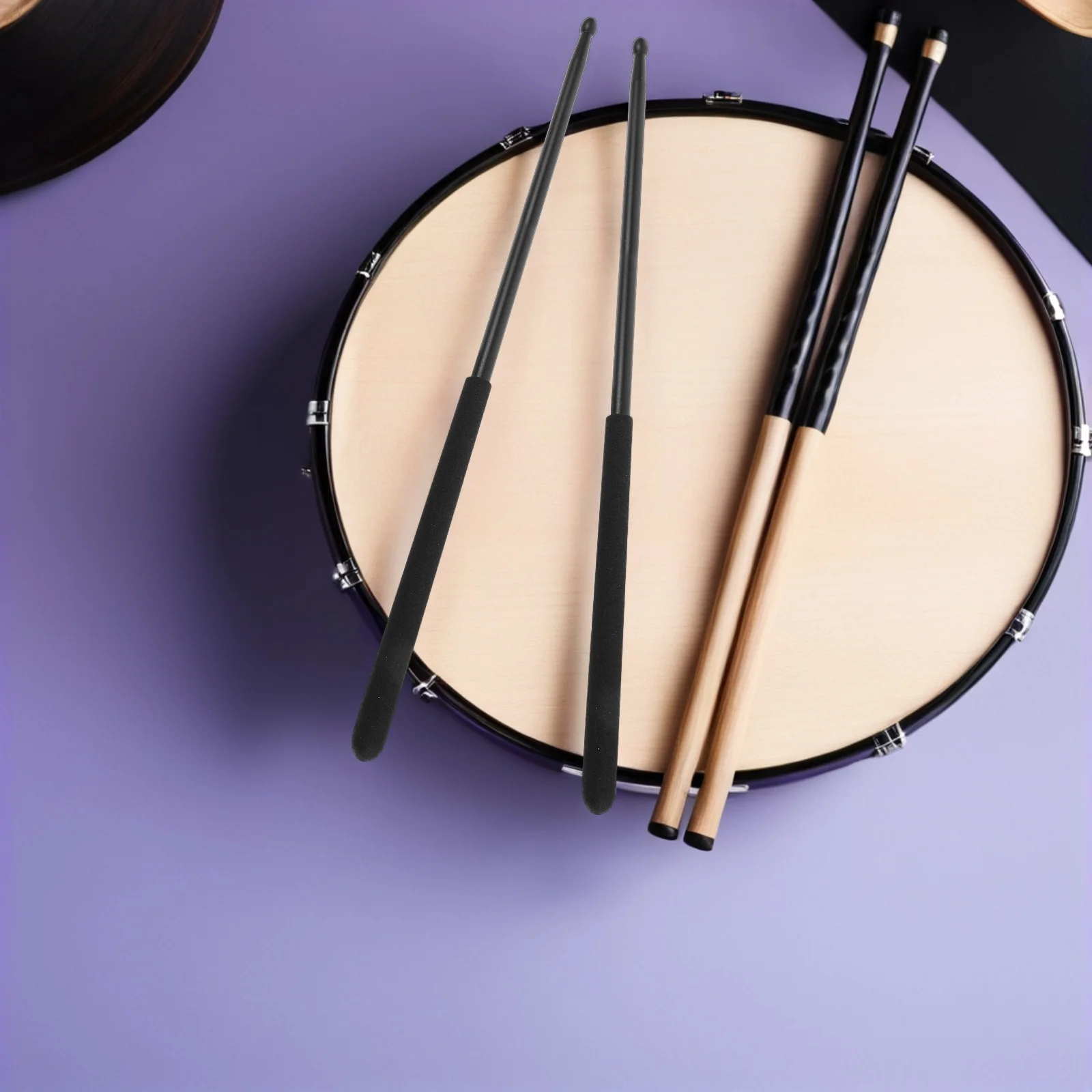 

1Pair Professional Metal Drumsticks 5A Aluminum Alloy Non-Slip Handle for Dance Performance Drumming Jazz Musicians Percussion