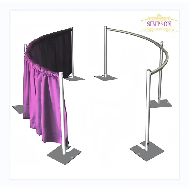 Curve Diy Pipe and Drape Backdrop for Wedding Pipe and Drape Stands