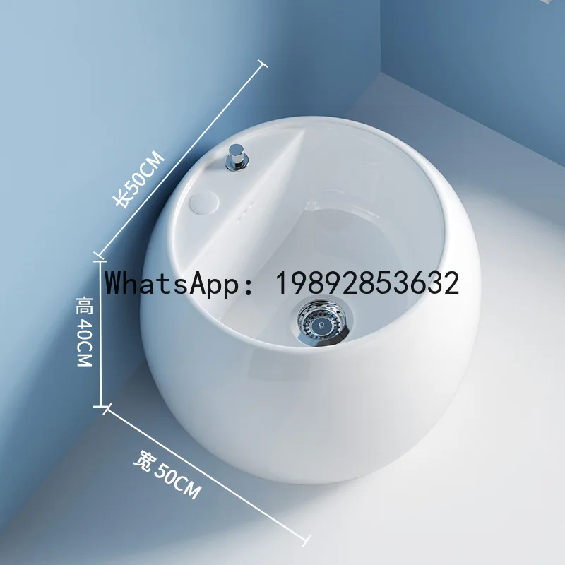 

Керамический бытовой таз для мытья полов PYJ Creative Egg для балкона и ванной комнаты