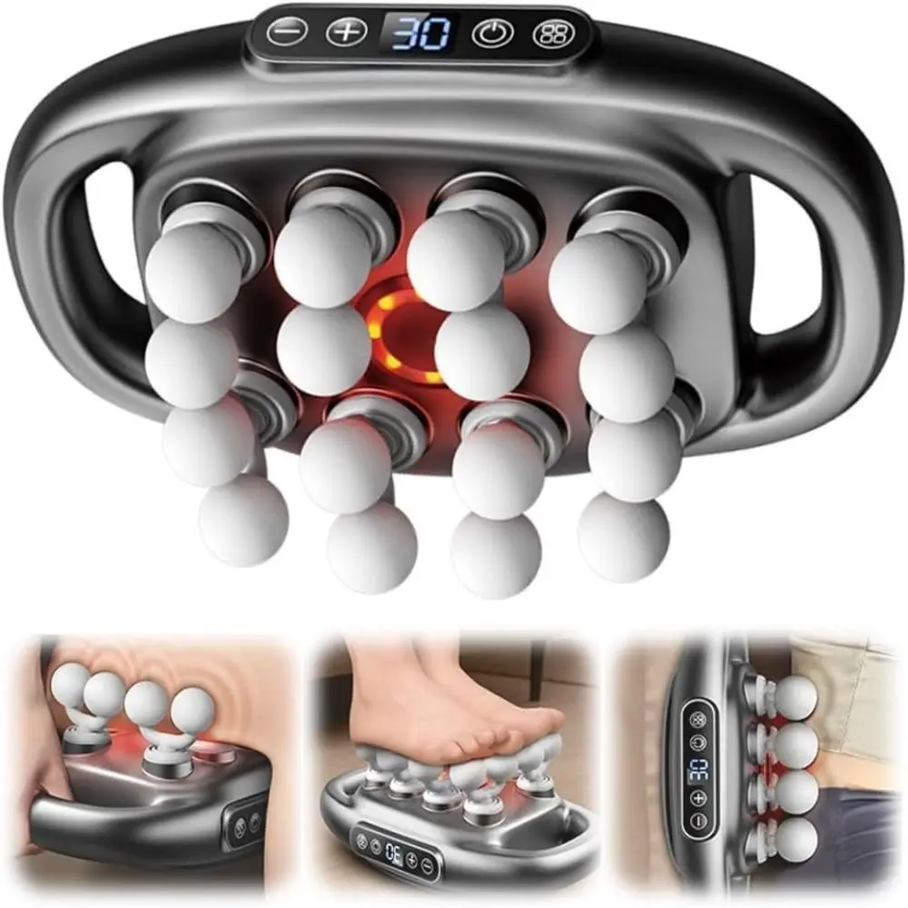 

High-Frequency Vibration 16-Head Massager Fast Recovery 30 Intensity Levels 8-Head Massager Multifunctional Usage Durable