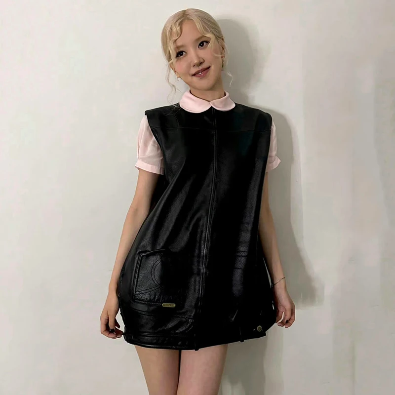 Kobiety Grupa Kpop Stroje taneczne Seksowny kostium taneczny Gogo Różowa koszula Czarna sukienka Bar Dj Ds Singer Stage Show Clubwear DW10240