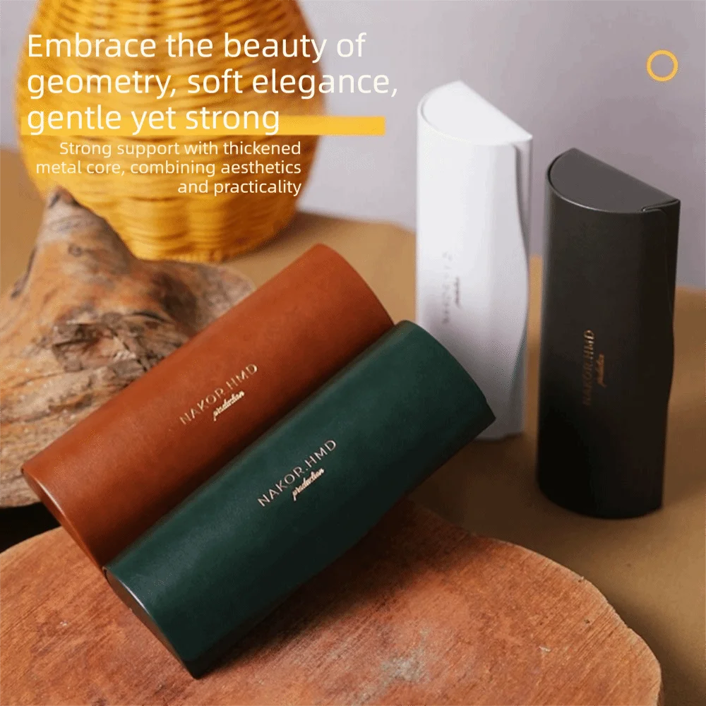 

Simple PU Leather Sunglasses Storage Box Solid Color Rectangle Glasses Case Eyewear Cases Bags Men Women