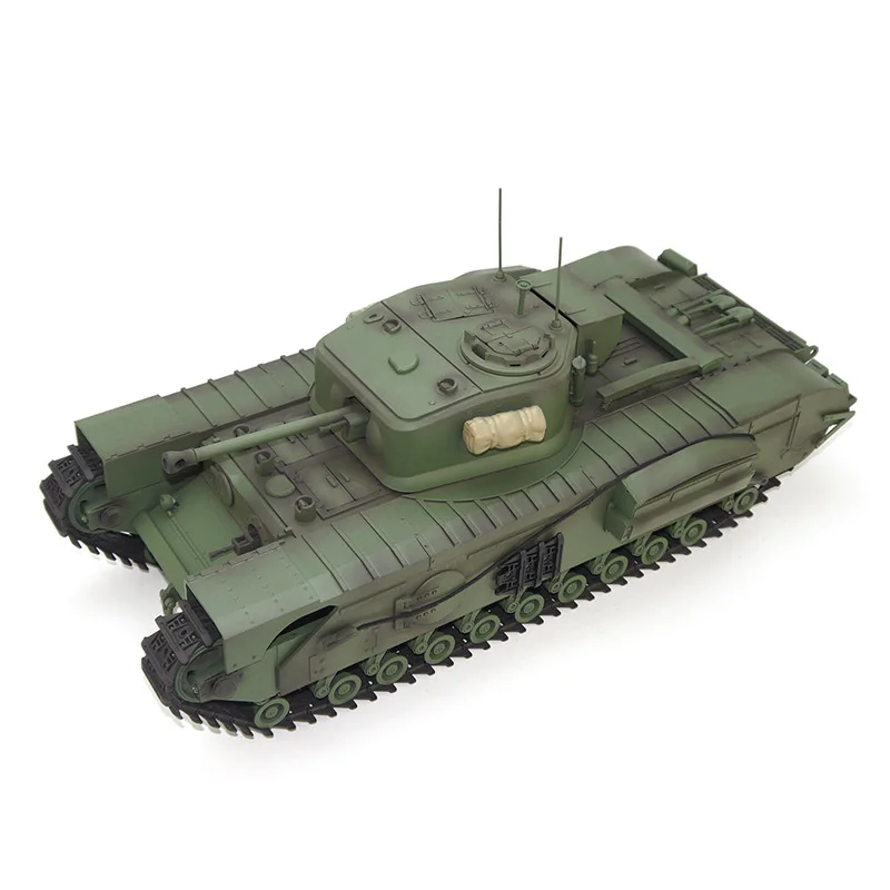 TongDe 1/16 Tank tempur RC Churchill Mk.VII Panzer pengendali Radio tempur infanteri elektrik siap untuk menjalankan mainan kendaraan militer