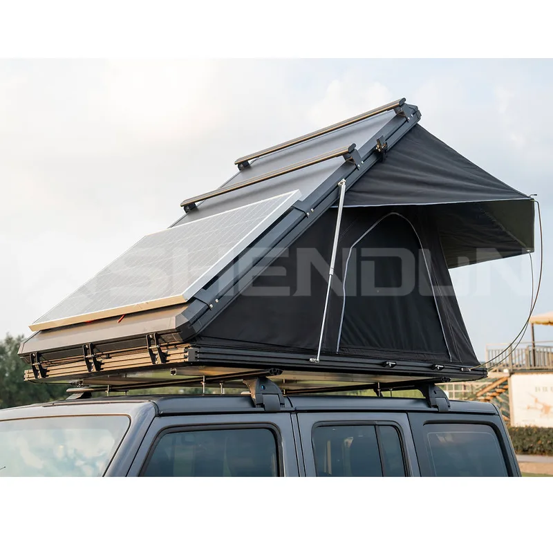 Camping Waterproof Roof Top Tent Offroad 4x4 SUV Universal Hard Shell Rooftop Tent Hard Top Rooftop Tent For 2-3 Person