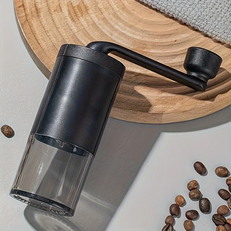 Classic Manual Coffee Grinder with Adjustable Ceramic Burrs Stainless Steel & ABS Hand Crank Mill Portable Easy-to-Clean