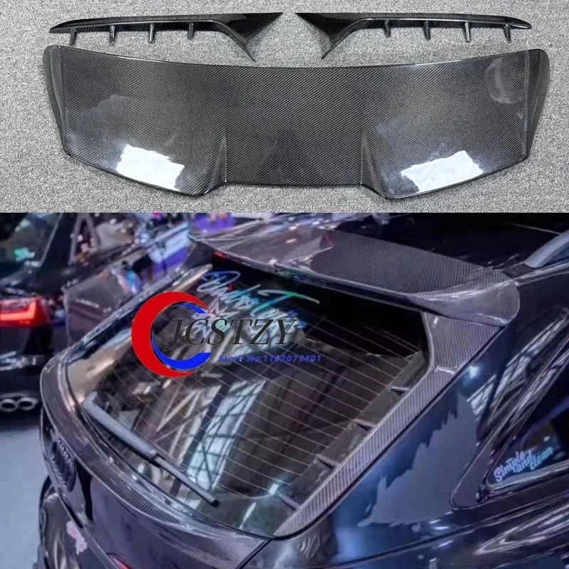 A6 Avant Real Carbon Fiber Car Rear Wing Trunk Lip Spoilers For Audi A6 Allroad S6 A6 C8 RS6 2020+
