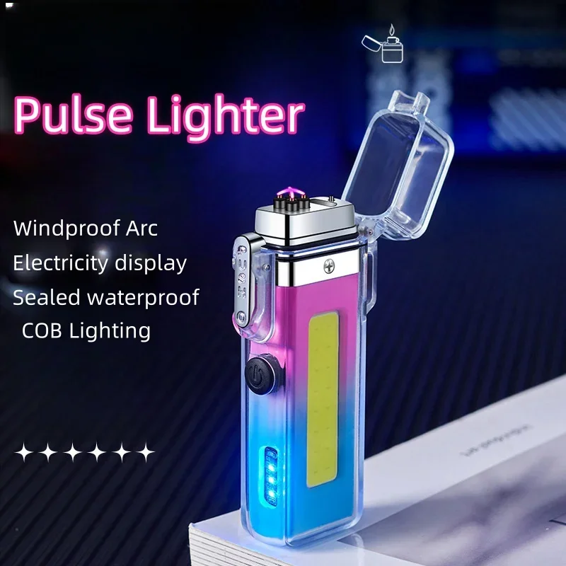 

New Pulse Lighter COB Lighting Waterproof Arc Gun No Open Flame Portable Portable Lighters Men's Smoking Accessories Gifts