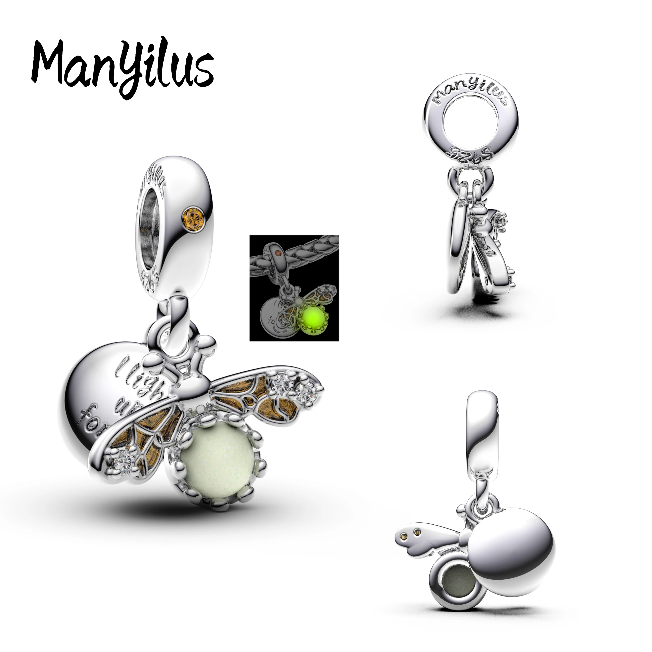 Women Accessories Pandora - Manyilus 925 Sterling Silver Glow in