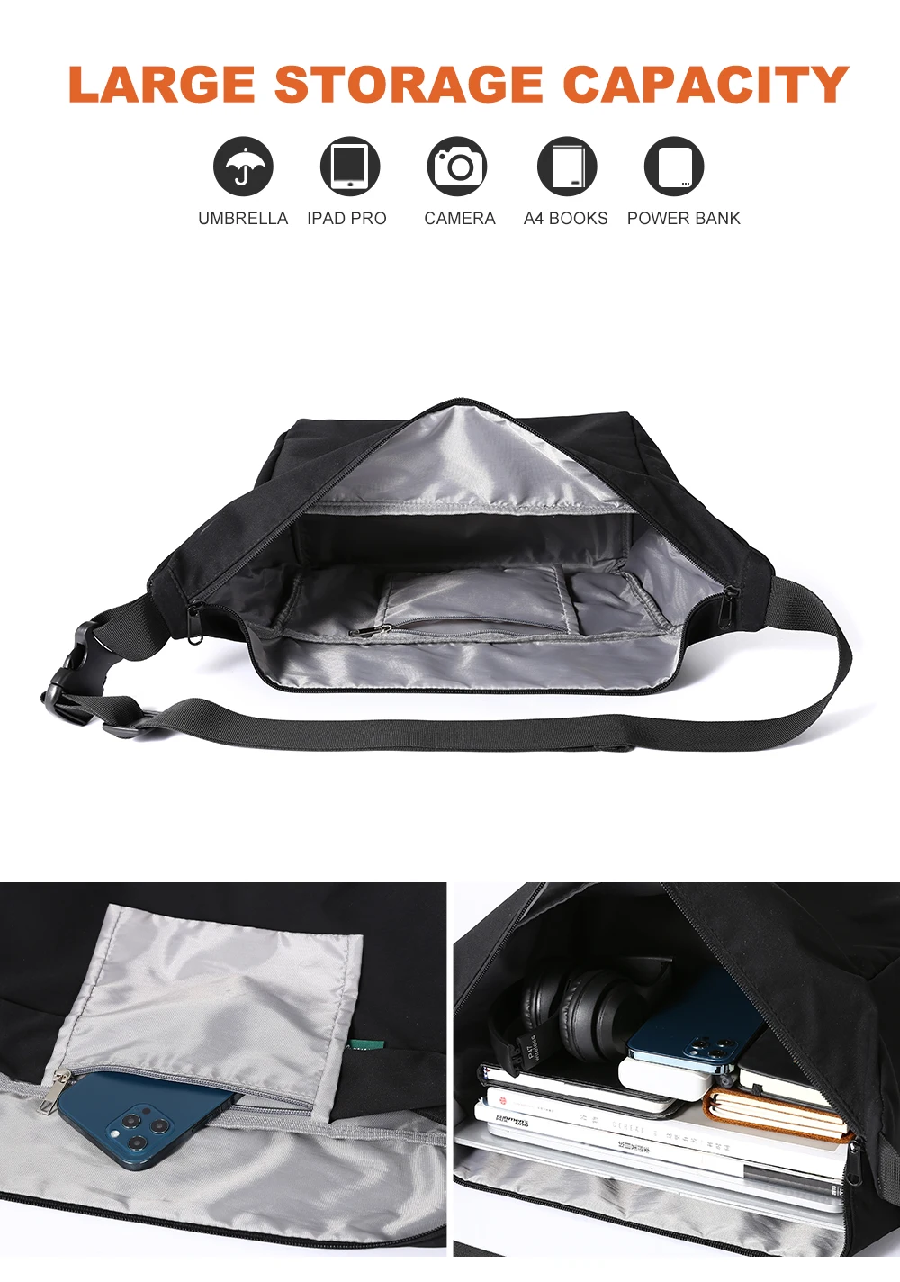 MOYYI Oxford Männer Messenger Taschen Hohe Kapazität Casual Teenager Schule Buch Taschen Mode Reise Schulter Umhängetasche Neue Design – Detail 4