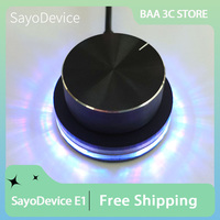 SayoDevice E1 Volume Controller Multifunctional Knob Surface Dial Custom 2.4G Bluetooth Wired Mini Keyboard Support Short-cut