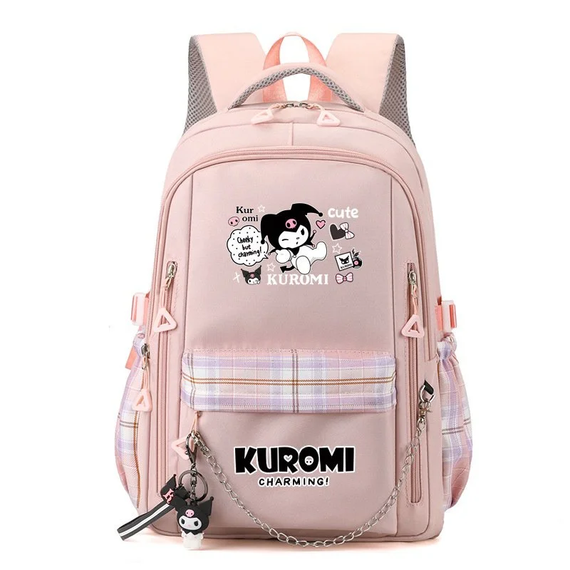 Sanrio kuromi mochila grande capacidade júnior escola primária estudante bonito mochila ins all-match dos desenhos animados mochila