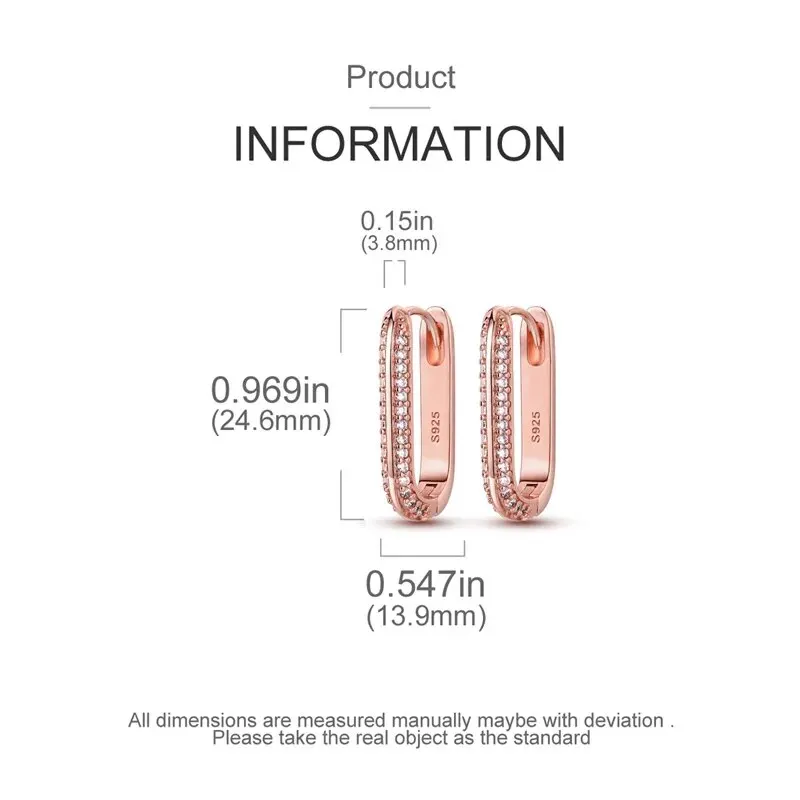 NEW 925 Sterling Silver Heart Hoop Earrings Inlaid Zircon CZ Infinity Love Golden Earrings For Women Wedding Gift Luxury Jewelry