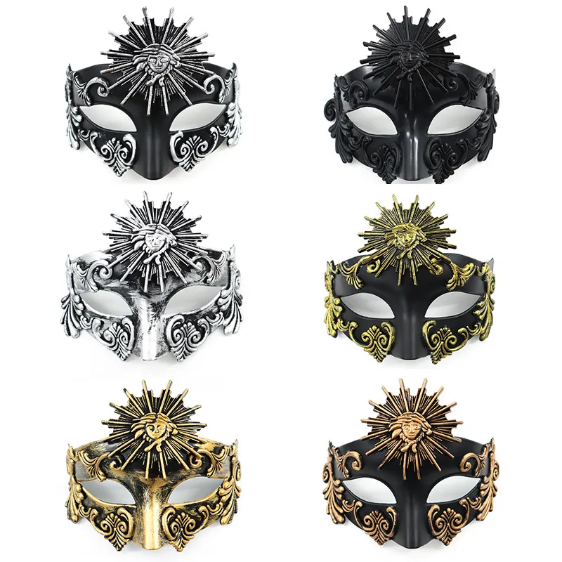

Roman Apollo Knight Half Face Mask Premium Jazz Ball Party Role Playing Mask Carnival Halloween Eye Mask