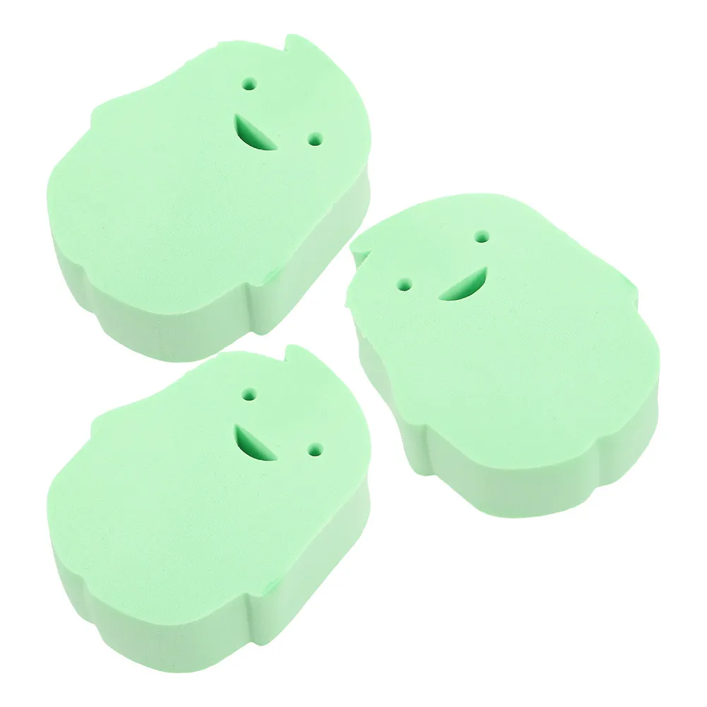 3Pcs Baby Bath Sponge Cute Penguin Cartoon Soft Infant Bath Loofah Gentle Exfoliating Toddler Shower Sponge for Newborns