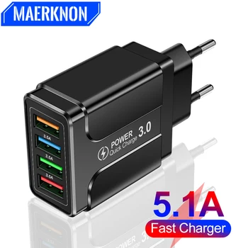 4USB hızlı şarj 4port cep telefonu güç adaptörü iPhone 14 13 12 Pro Max Xiaomi 13 12 Huawei Samsung S22 21 duvar Chaeger