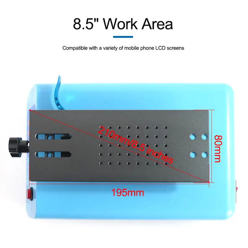 SUNSHINE S-918L Pro LCD Screen Separator Machine 8 Inche 360° Rotary Suction Repair Tools For Mobile Phone Touch Display