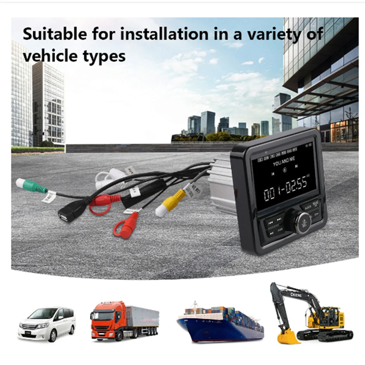 موثوقة-راديو بحري FM AM MP3 مشغل الوسائط قارب ستيريو مقاوم للماء بلوتوث USB AUX استقبال ل UTV ATV سبا RZR-ABDQ