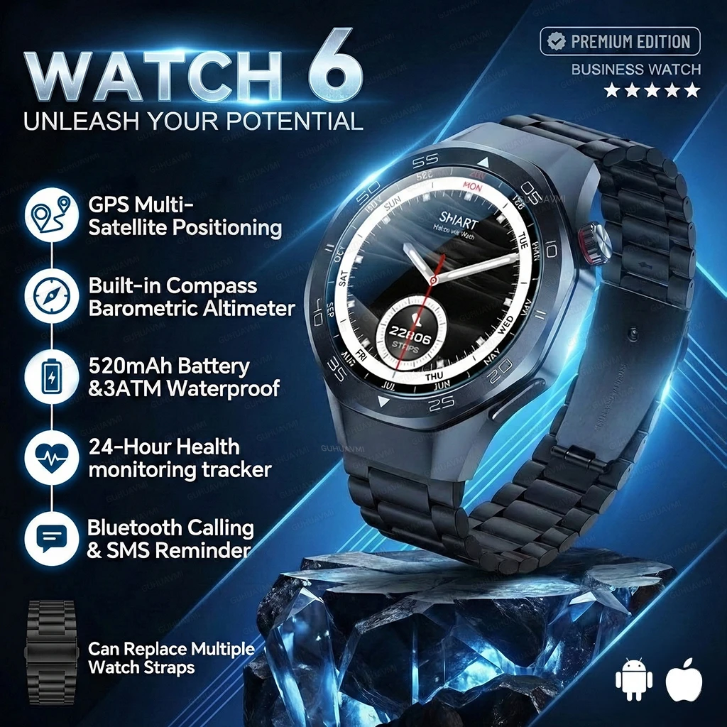 

Новые умные часы с GPS для мужчин, 1,53-дюймовый HD AMOLED-экран, спортивные часы, компас, водонепроницаемые, с функцией Bluetooth-звонков и мониторинга здоровья.