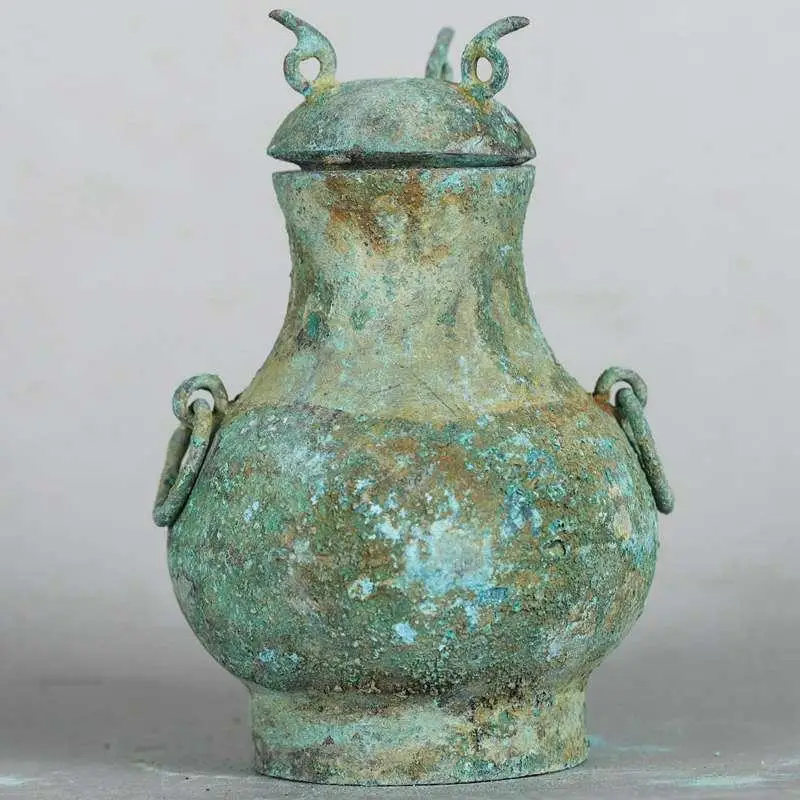Antique Collectibles Miscellaneous Items Vintage Bronze Ware Old Items Double Ring Jar Crafts Decorative Ornaments