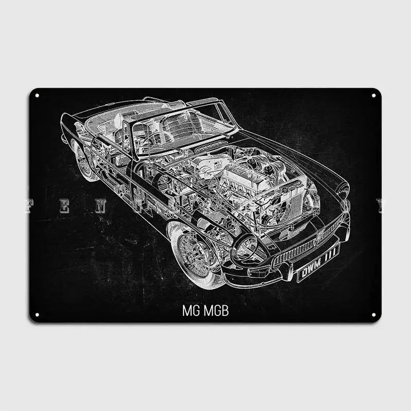 Mg Mgb Metal Sign Wall Mural Club Bar Design Wall Decor Tin Sign Posters