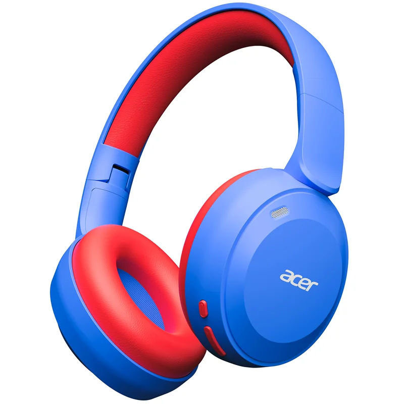 Acer Kids Bluetooth 6.0 hoofdtelefoon met ingebouwde microfoon, 85/94dB volumebegrenzing, lichtgewicht over-ear draadloze hoofdtelefoon voor kinderen