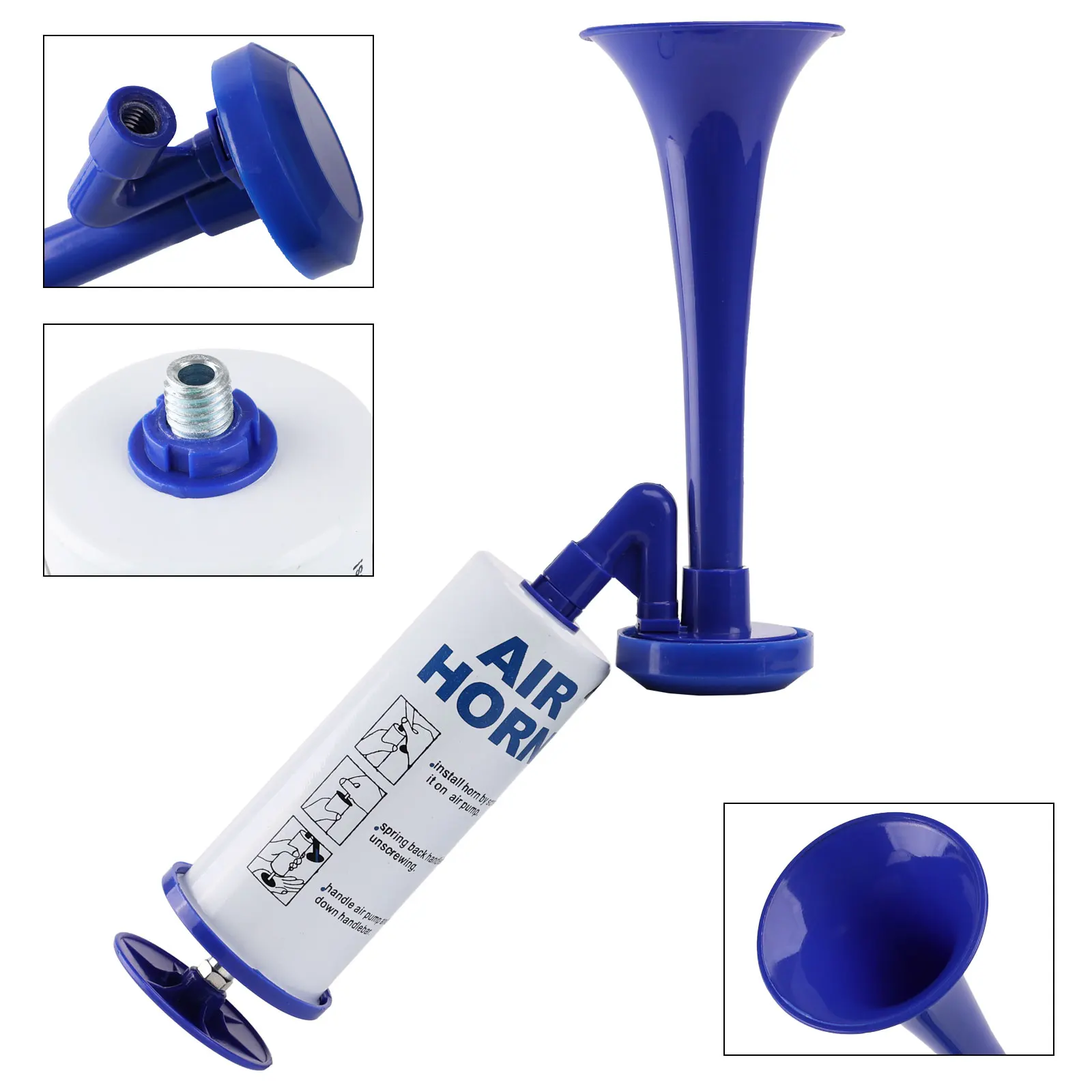 FARBIN 2 Color Super Loud Horn Hand Pump Air Horn Soccer Ball Fans Horn For Boating Sports Parties Birthdays Atmosphere Tool