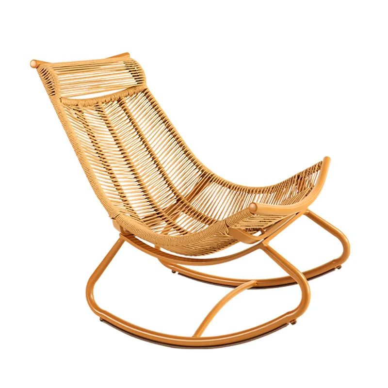 Home lazy lunch lounge chair, leisure new Chinese single balcony rocking chair