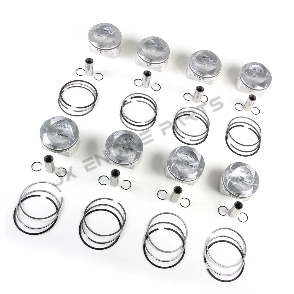 Engine Piston & Piston Ring Set For Audi 4.2 S5 A6 Quattor Allroad C6 A8 Q7 VW TOUAREG 7L 7P 4.2L V8 05-16 CAUA BVJ BAR CGNA