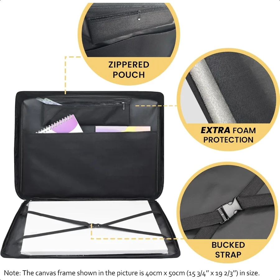 CarryAll WiredFrame Nylon Portfolio Case 23 Inches by 17 Inches Black