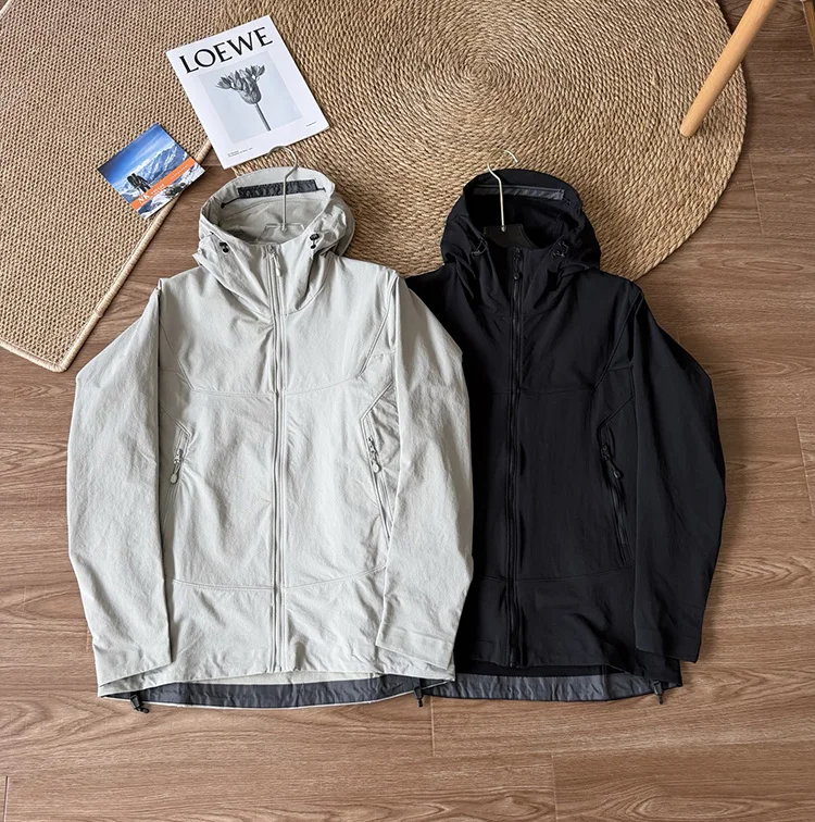 Herren-Softshell-Kapuzenjacke – Leichte Reißverschluss-Jacke für den Alltag im Herbst und für Outdoor-Aktivitäten – Detail 3