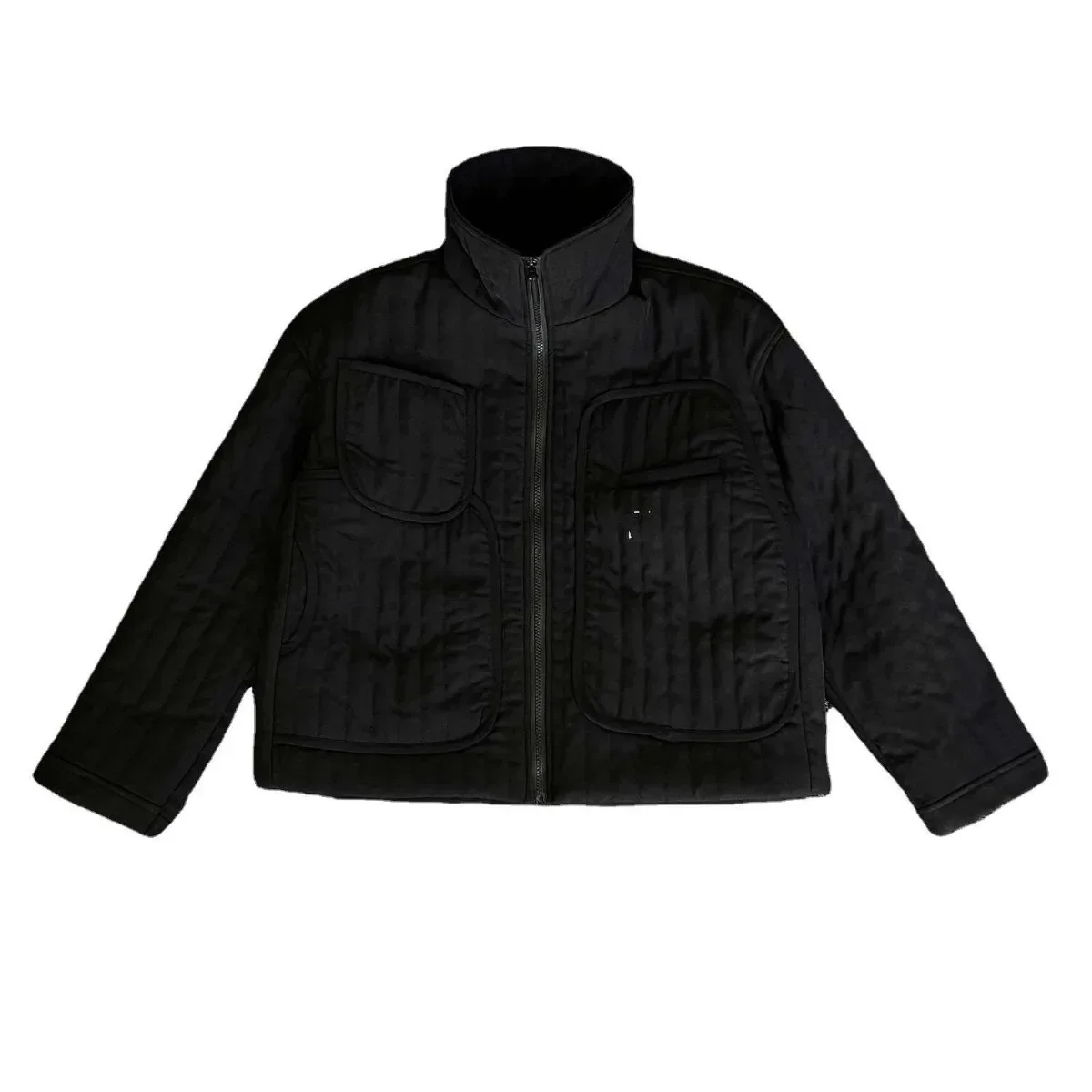 Dark Minimalist Short Cotton Padded Jacket Japanese Winter Men Niche Loose Stand Collar Parkas Yamamoto Light Thin Haughty Coats