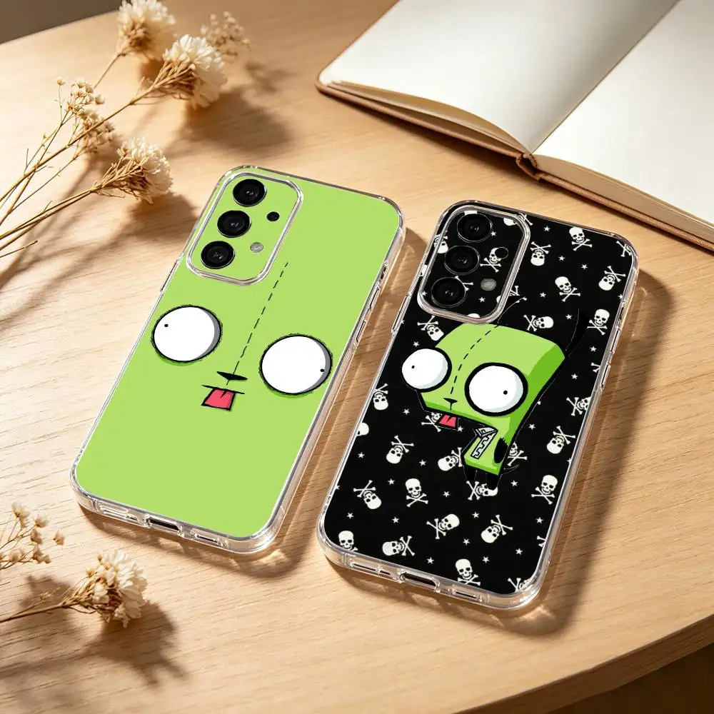 

Cartoon I-Invader Zim Gir phone Case For Samsung S25,24,21,22,23,30,Ultra,20,Plus,Fe,Lite,Note Transparent Cover