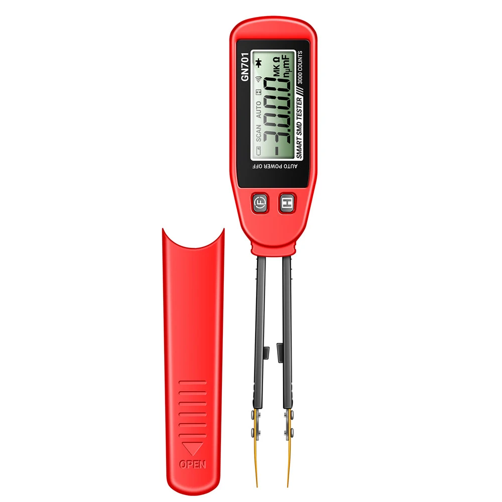 GN701 Slimme SMD-tester Slimme SMD-tester Multimeter Capaciteit Weerstand Diode Condensator Testpen LCD-scherm 3000 tellingen Test