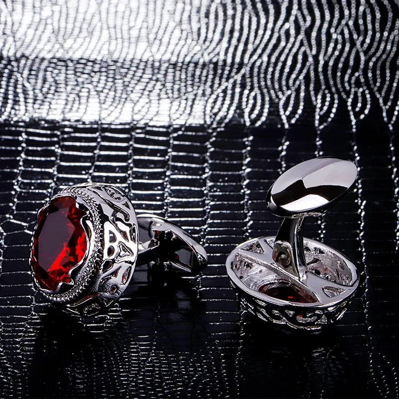 KFLK Jewelry shirt cufflink for mens Brand cuff button Retro cuff link High Quality Black abotoaduras gemelos guests