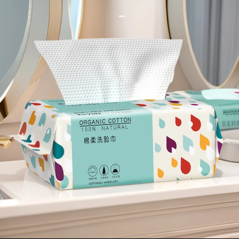 Cotton Disposable Face Towel Thick Soft Facial Cleansing Cloth Makeup Remover Towels Reusable Wipes for Beauty Salon Travel Home